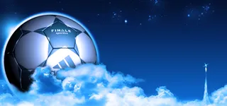 淘宝蓝色足球背景高清