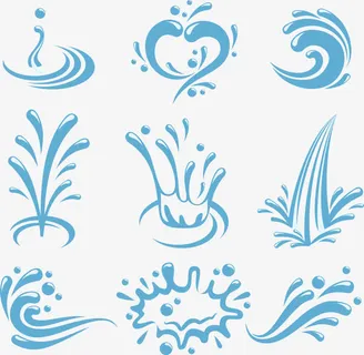 矢量海浪水滴免抠 矢量海浪水滴免抠