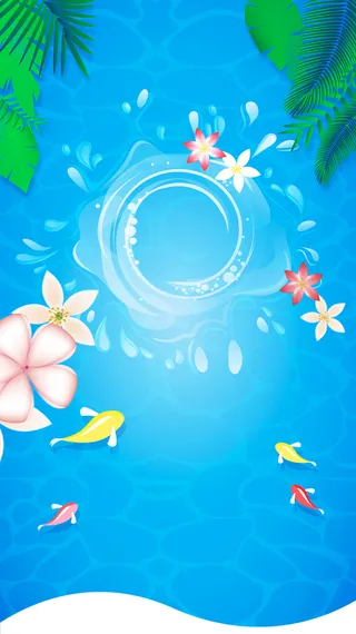 夏季清凉河水背景高清