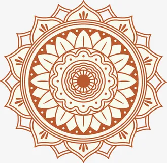 棕色宗教花纹免抠