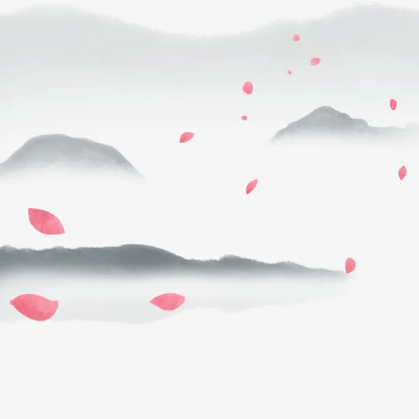 中国风山水画免抠