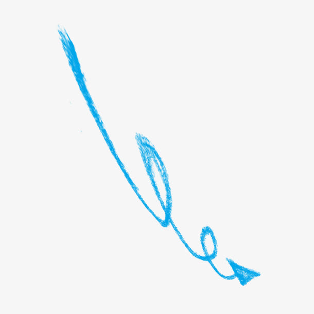 蓝色箭头粉笔免抠图案免抠