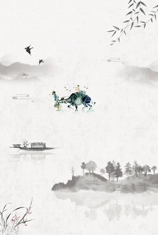 简约中国二十四节气清明背景素材高清