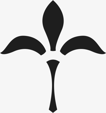 角花底纹花型对称平面图形免抠
