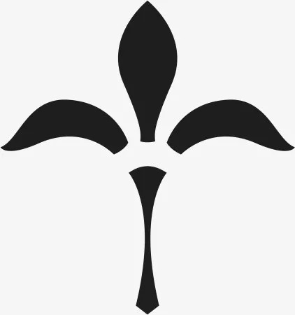 角花底纹花型对称平面图形免抠
