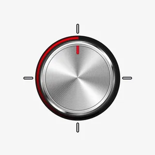 播放器银色金属拉丝旋钮免抠