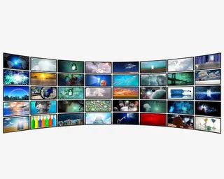 彩色LED电视大屏免抠