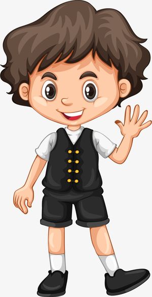 打招呼的帅气男孩免抠