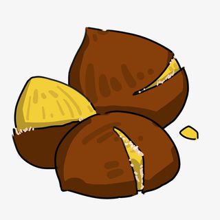 特色糖炒栗子插画免抠