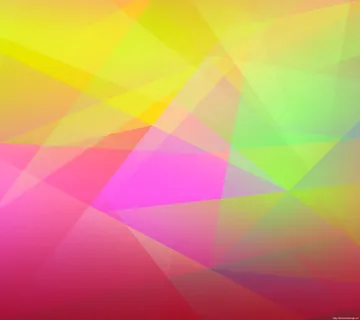 黄粉色不规则三角形免抠