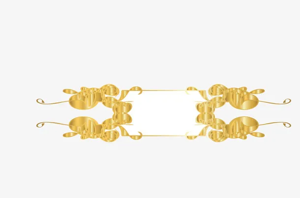 中国风矢量金色边框免抠