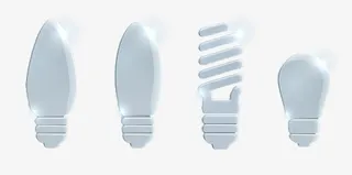 各种荧光灯灯泡免抠