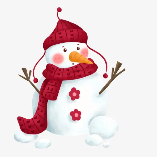 雪人，可爱，卡通，冬日免抠