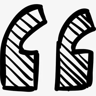 左引号素描图标免抠