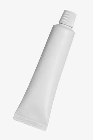 纯白色包装的牙膏管实物免抠