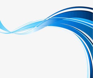 蓝色卡通流畅科技线条免抠