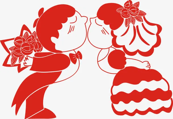 婚礼线条新人免费图片免抠
