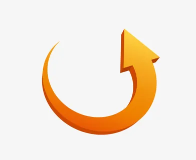 矢量橙色向上箭头PNG图片免抠