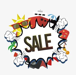 精美爆炸贴标签设计矢量素材免抠