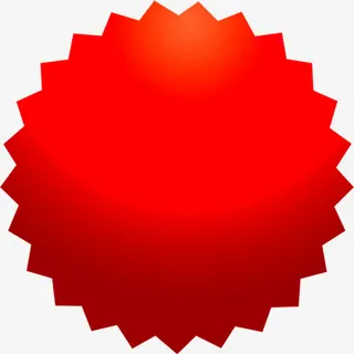 红色渐变花纹新年标签免抠