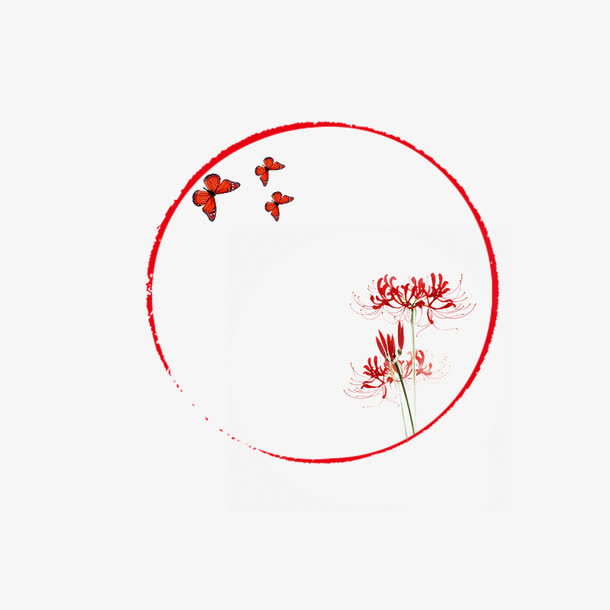 中国风古风圆圈免抠