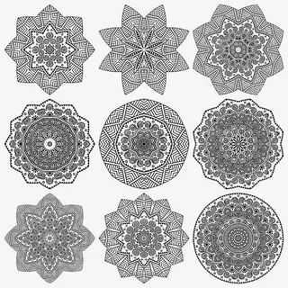 古典花纹防伪底纹免抠