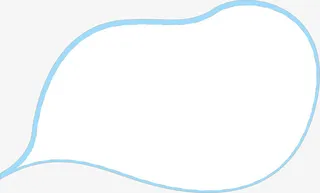 蓝色手绘边框免抠