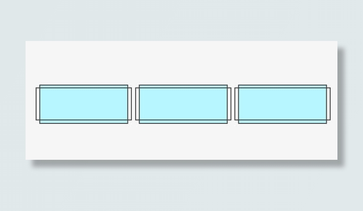 清新蓝色矩形优惠券促销边框免抠
