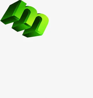 绿色字母m夏日免抠