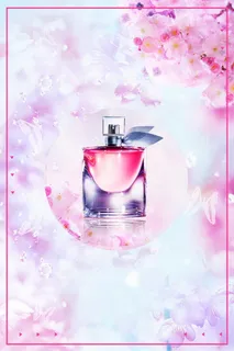 高端护肤品粉色小清新香水背景高清