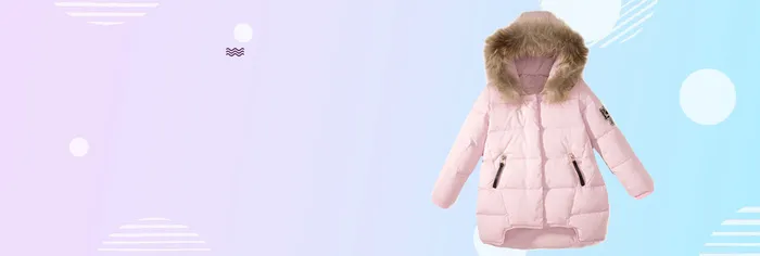 简约女士羽绒服渐变蓝色banner高清
