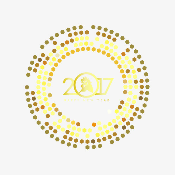 2017鸡年光环艺术字矢量免抠
