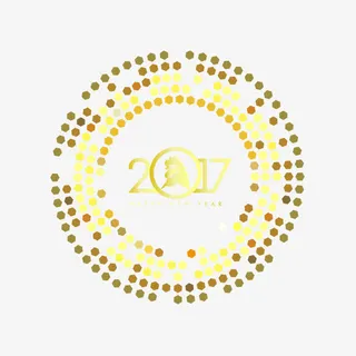 2017鸡年光环艺术字矢量免抠 2017鸡年光环艺术字矢量免抠