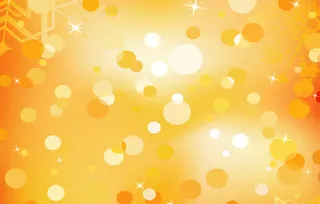 黄色金秋圆形气泡免抠