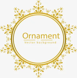 欧式金色花纹边框免抠