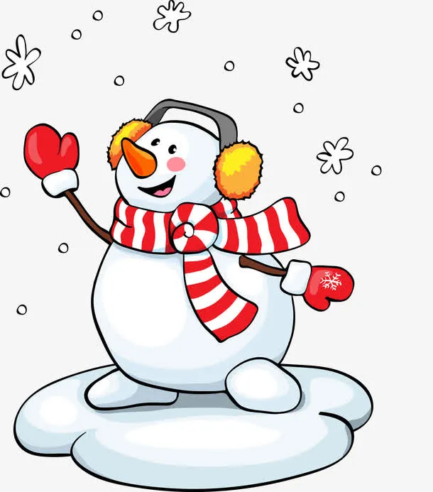 卡通雪人免抠