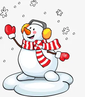 卡通雪人免抠