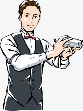 男士调酒师免抠