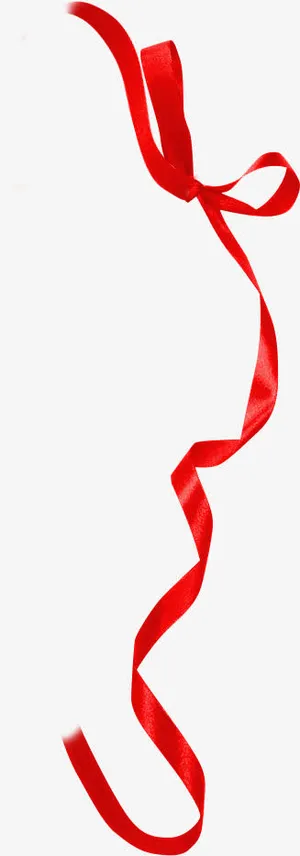 浪漫红色蝴蝶结丝带免抠