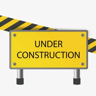 矢量黄色路障免抠