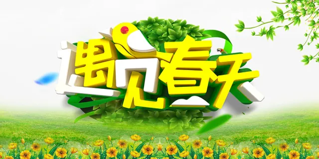 春分树枝草地树叶花春天免抠手绘/卡通手绘元素