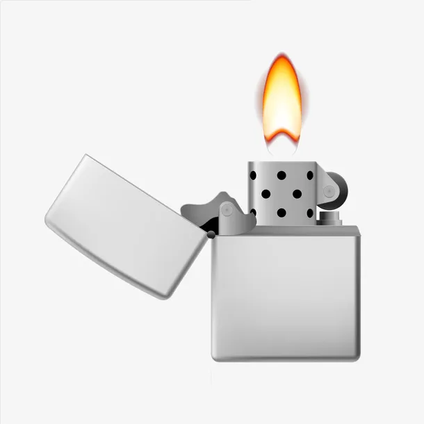 银色打火机免抠