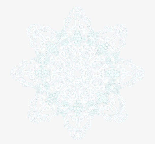 白色花纹矢量免抠