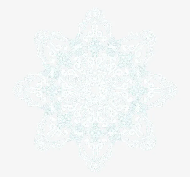 白色花纹矢量免抠