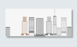 简笔城市建筑免抠