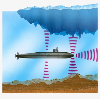 海底声呐探测免抠