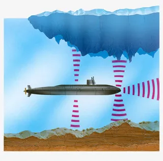 海底声呐探测免抠