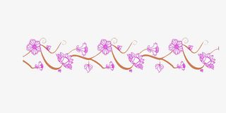 小清新梅花装饰腰条免抠