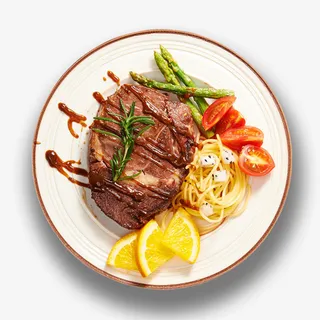 牛排和面条免抠