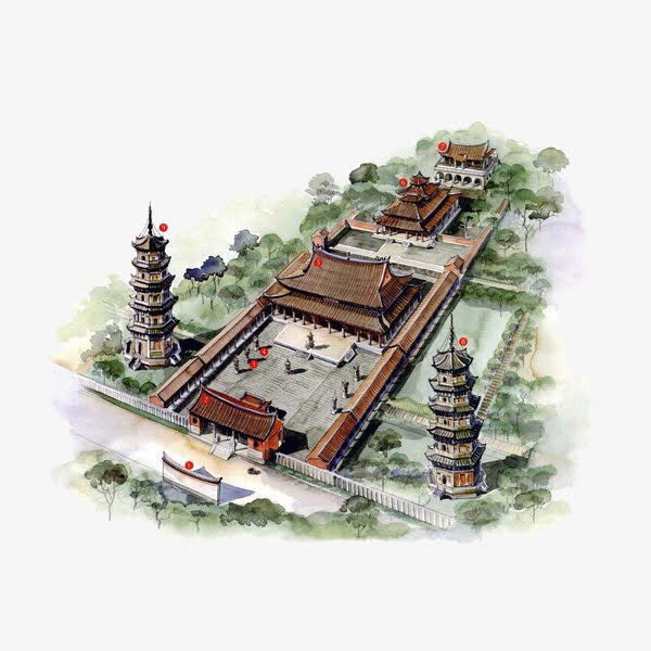 古皇宫建筑免抠
